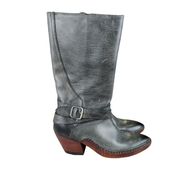 Ariat Rising Sun 10012083 Smoky Black Gray Leather Riding Boots Women's Size 7B‎ - Picture 1 of 7